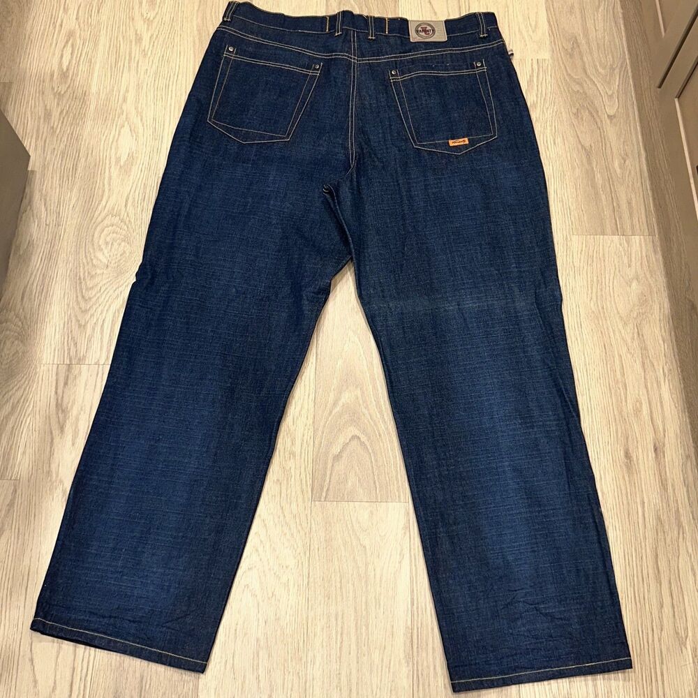 Vintage Varcity Y2K Baggy Dark Blue Jeans Oversized Skater Hip Hop 44x32 Size 44